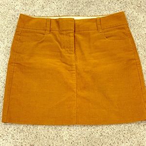 Orange Corduroy Mini Skirt
